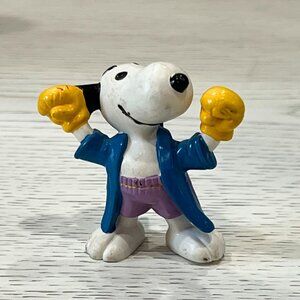 Vintage Rubber Peanuts Snoopy Boxing Toy 1959, 66 United Features Rare Hong Kong